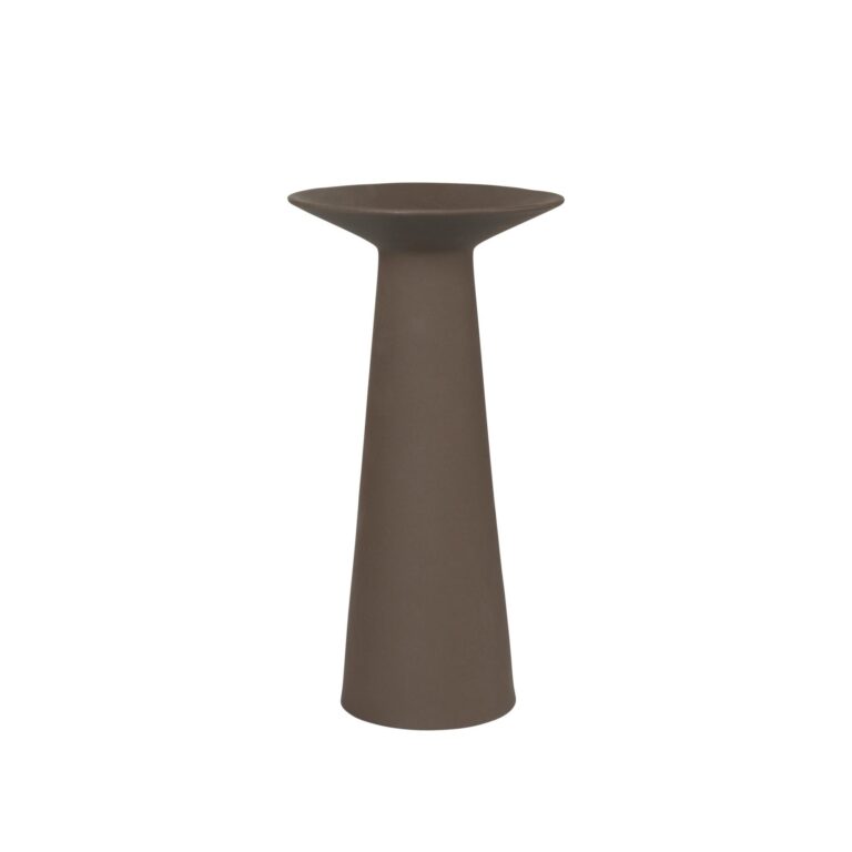 Collar Vase Stor Dark Brown Engobe