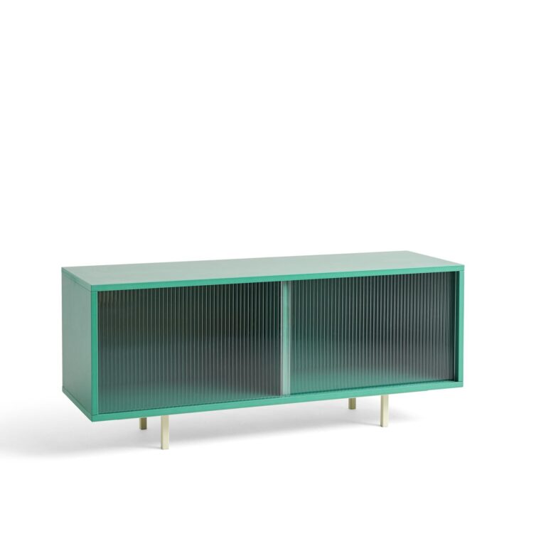 Colour Cabinet Kommode med Glasdøre Medium Mørk Mint