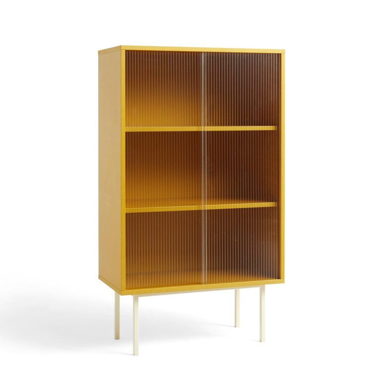 Colour Cabinet Skab Med Glasdøre Høj Gul