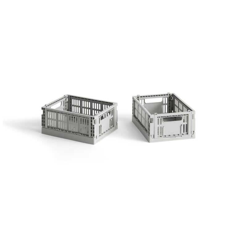 Colour Crate Opbevaringskasse Mini Sæt af 2 Lysegrå