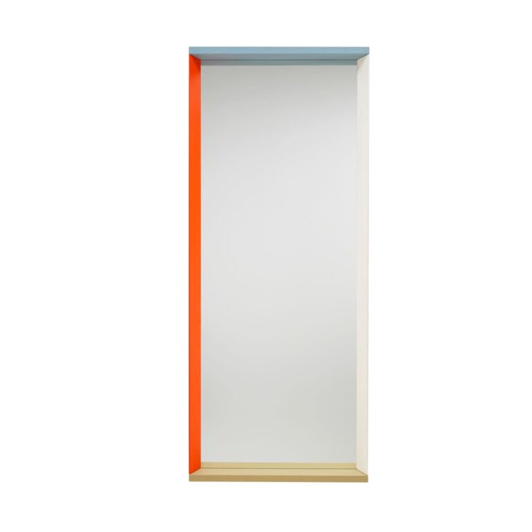 Colour Frame Spejl Stor Blå/Orange