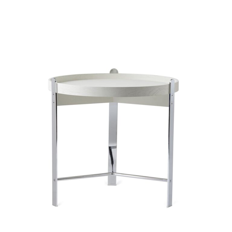 Compose Sofabord Ø50 Hvid Krom
