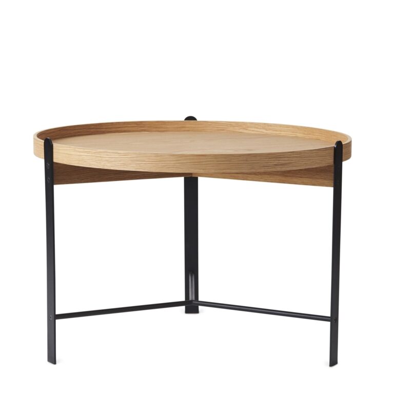 Compose Sofabord Ø70 Egetræ/Sort