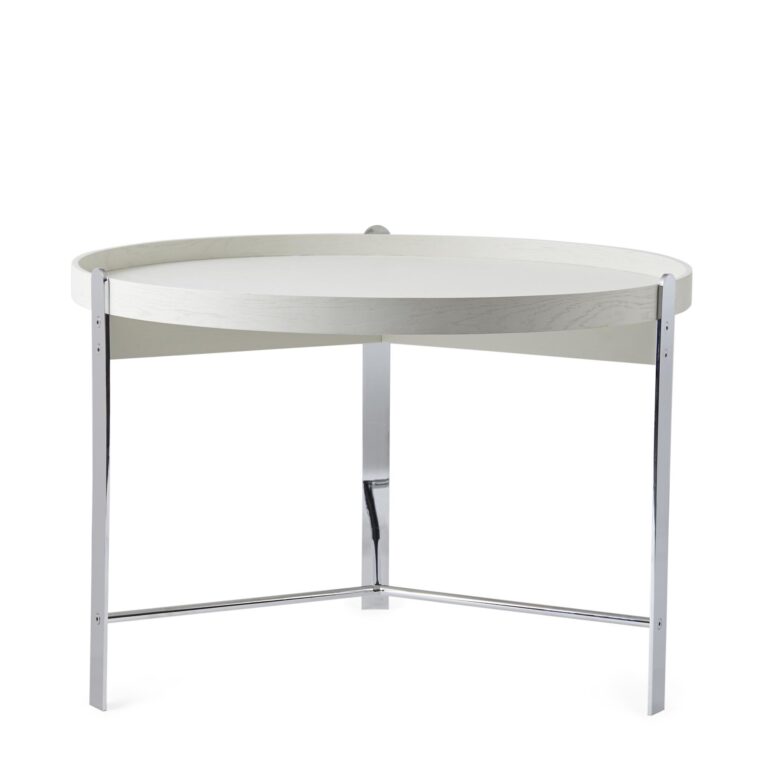 Compose Sofabord Ø70 Hvid Krom