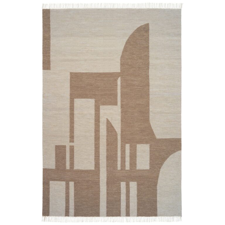 Contemporary Kelim Gulvtæppe Råhvid/Brun 300 cm