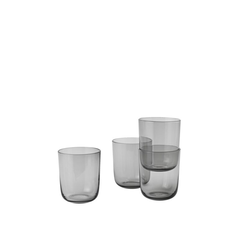 Corky Glas 4 Stk Grå 10 cm