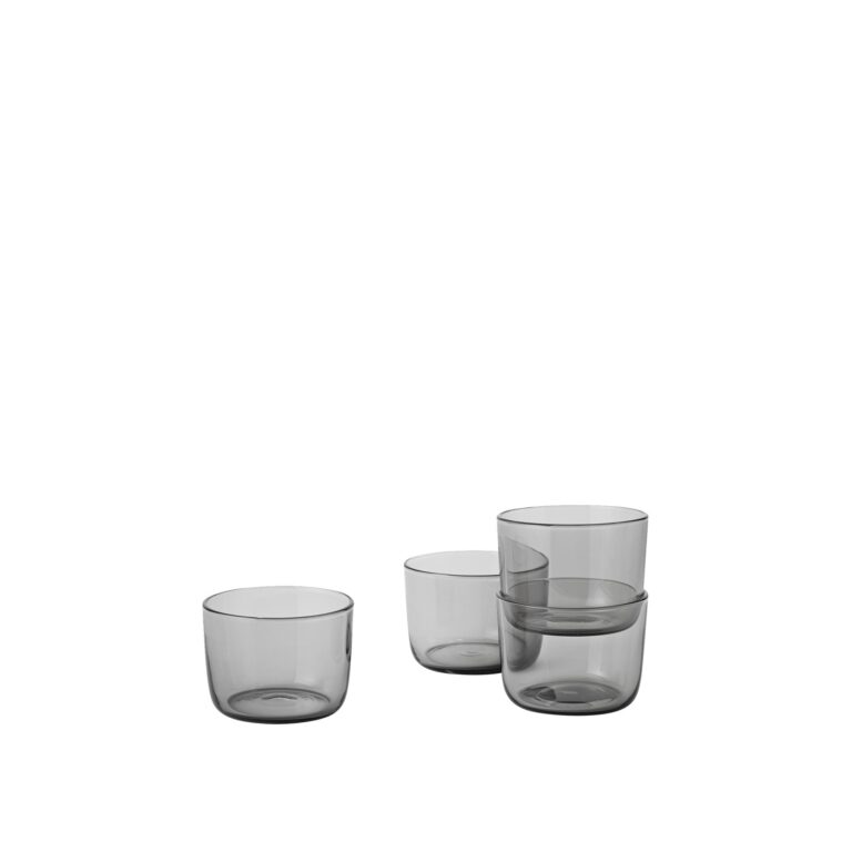 Corky Glas 4 Stk Grå 6 cm