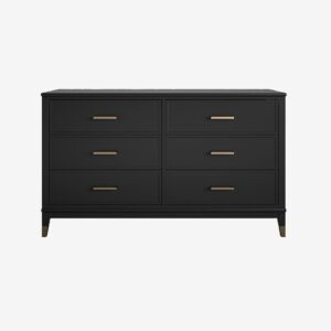 CosmoLiving by Cosmopolitan - Kommode med seks skuffer Westerleigh - Sort - Kommoder - - Homeroom