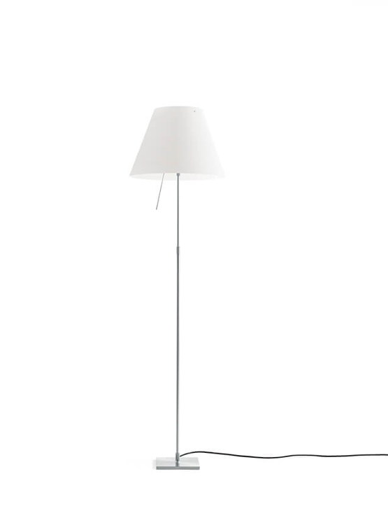 Costanza gulvlampe teleskopisk dæmpbar complete, alu/hvid
