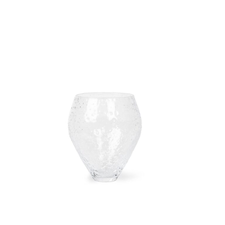 Crushed Glass Vase Medium Klar