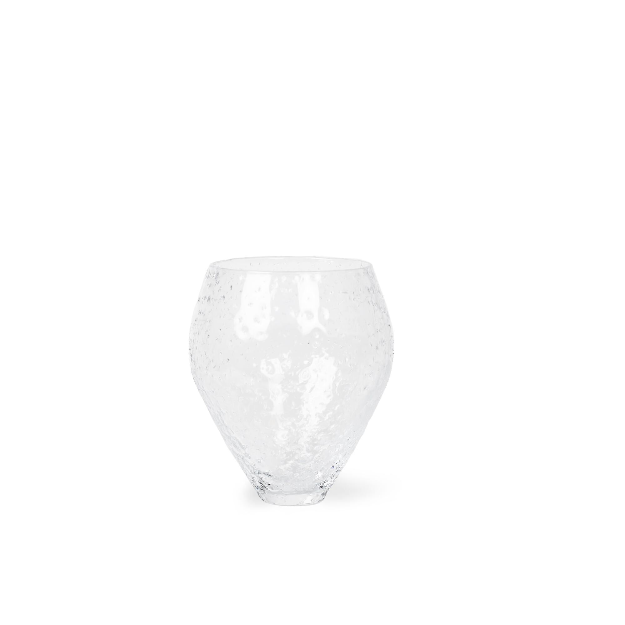 Crushed Glass Vase Medium Klar