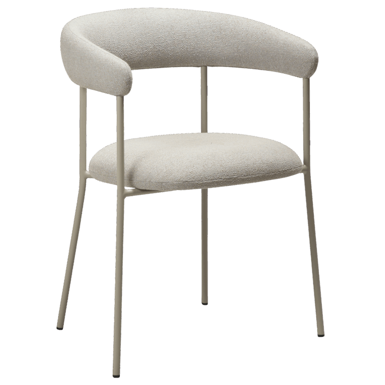 DAN-FORM Plenti lænestol - kashmir bouclé stof og kashmir stål