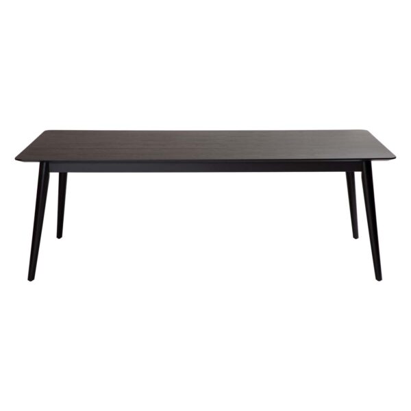DAN-FORM Yolo spisebord, rektangulær - sort askefinér og sort træ (100x220)