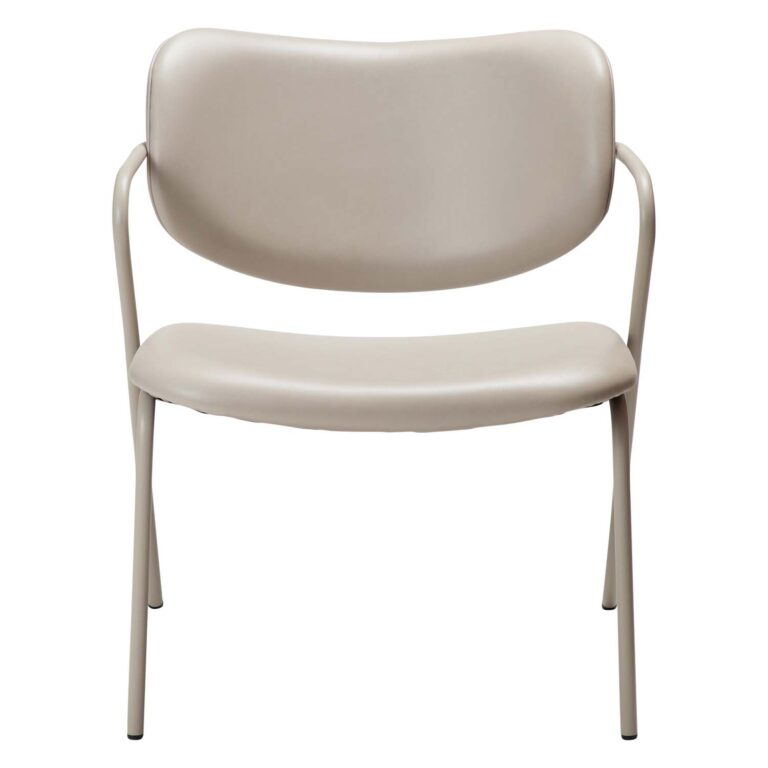 DAN-FORM Zed loungestol, m. armlæn - kashmir kunstlæder og kashmir stål