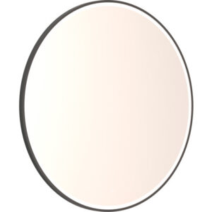 Dansani Mido+ Shine spejl med lys, dæmpbar, Ø90 cm, sort