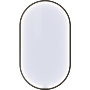 Dansani You Moon spejl med lys, 105x60 cm, sort