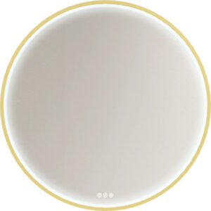 Dansani You Moon spejl med lys, messing, Ø90 cm