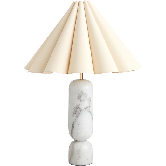 Decotique Lauren Bordlampe H77 Hvid/Natural