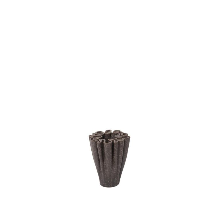 Dedali Vase H11 cm Mørkebrun