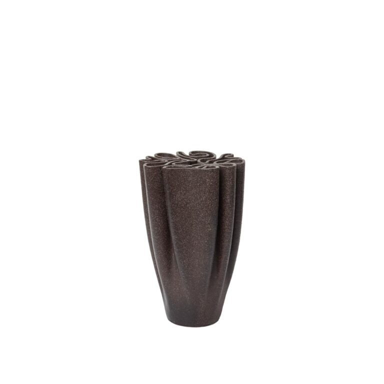 Dedali Vase H25 cm Mørkebrun