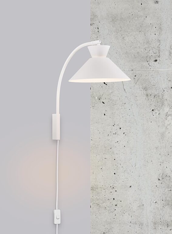 Dial væglampe, hvid