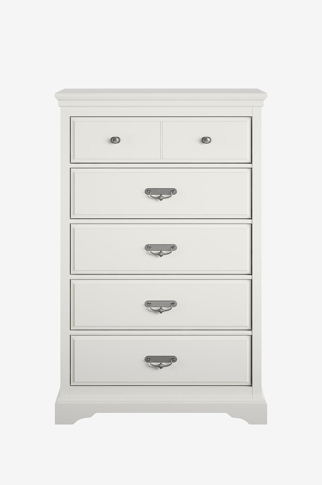 Dorel Home - Kommode med fem skuffer Bristol - Hvid - Kommoder - - Homeroom