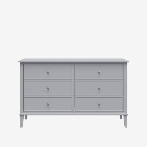 Dorel Home - Kommode med seks skuffer Franklin - Grå - Kommoder - - Homeroom