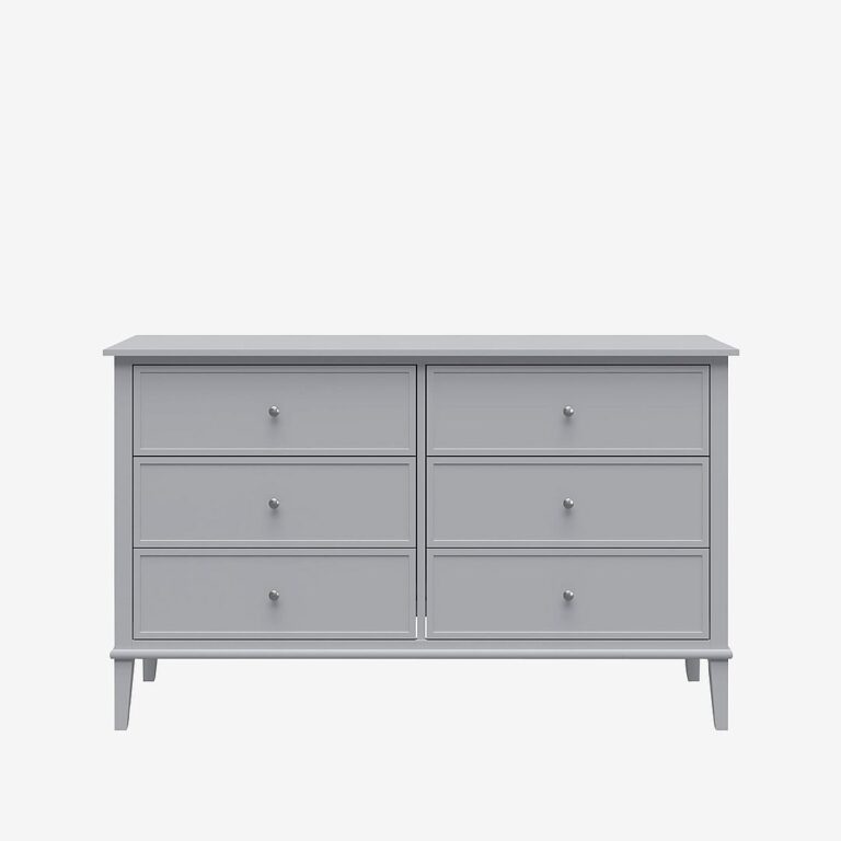 Dorel Home - Kommode med seks skuffer Franklin - Grå - Kommoder - - Homeroom