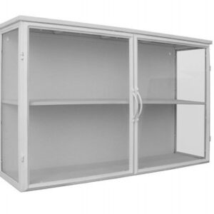 Dragør Væghængt Vitrineskab i Metal - 100x26,5x61 cm - Sort Hvid