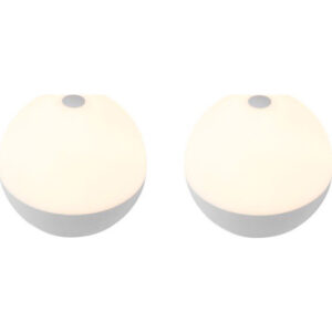 Dyberg Larsen Alba genopladelig bordlampe, hvid