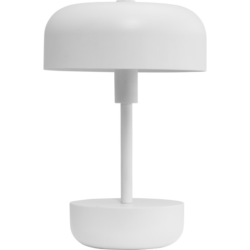 Dyberg Larsen Haipot genopladelig bordlampe, hvid
