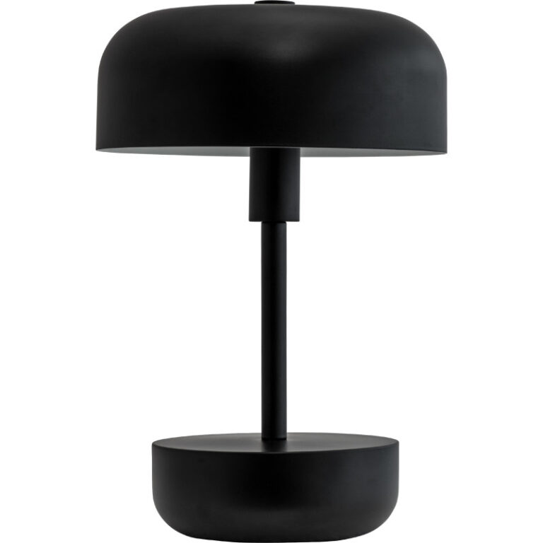 Dyberg Larsen Haipot genopladelig bordlampe, sort