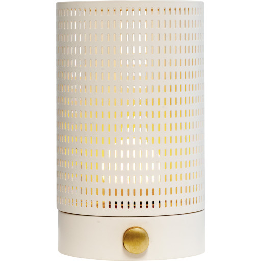 Dyberg Larsen Mesh genopladelig bordlampe, hvid