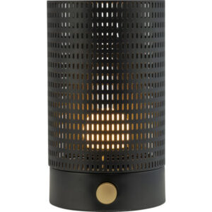 Dyberg Larsen Mesh genopladelig bordlampe, sort