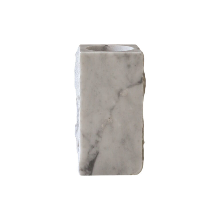 Edge Vase Large White Carrara