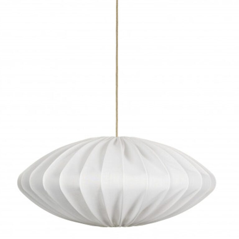 Ellipse 80 Lampeskærm Linned Hvid