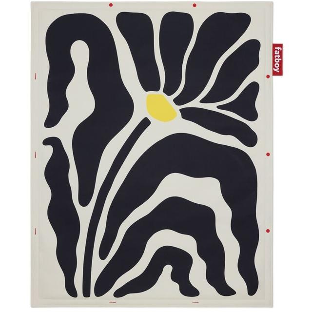 Fatboy Flying Carpet Gulvtæppe 140x180 cm Botanic Creme/Sort