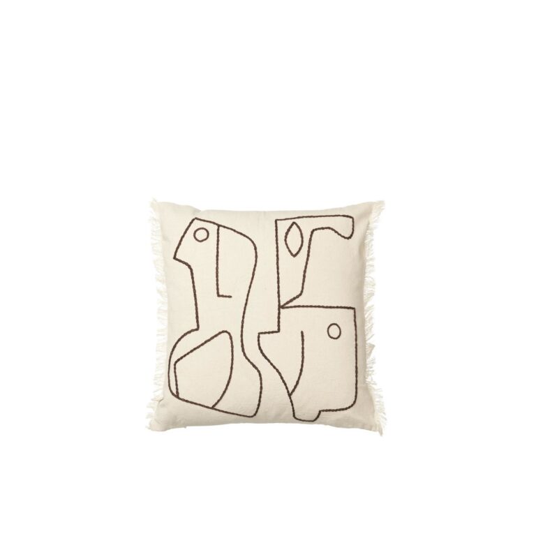 Figure Pude 50x50 cm Off White/Coffee