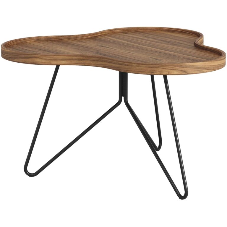 Flower Mono Sofabord 66x39 Sort/Valnød
