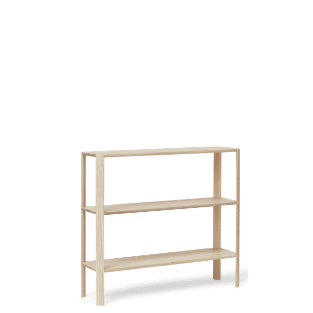 Form & Refine Leaf Reol 1x3 Hvid Olieret Egetræ