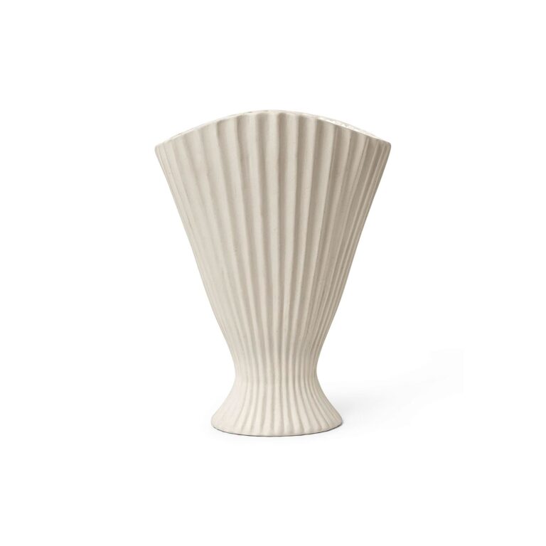 Fountain Vase Råhvid