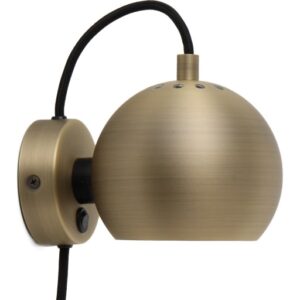 Frandsen Ball væglampe, antik messing