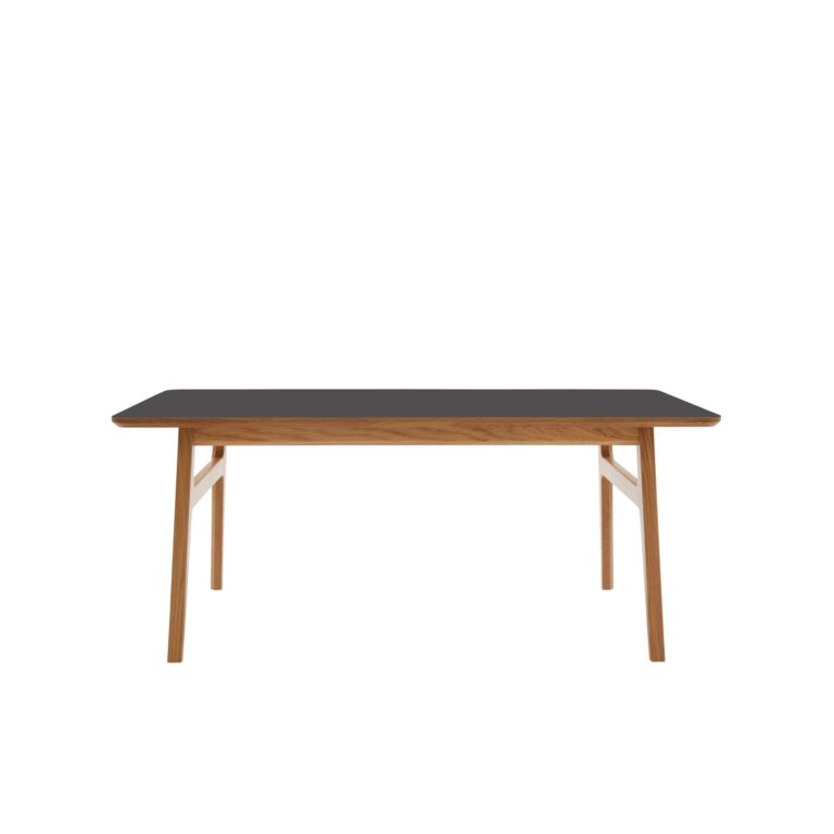 Freya Sofabord Massiv Lakeret Eg/Linoleum Sort 4023 Forbo L 120 x B 60 x H 50
