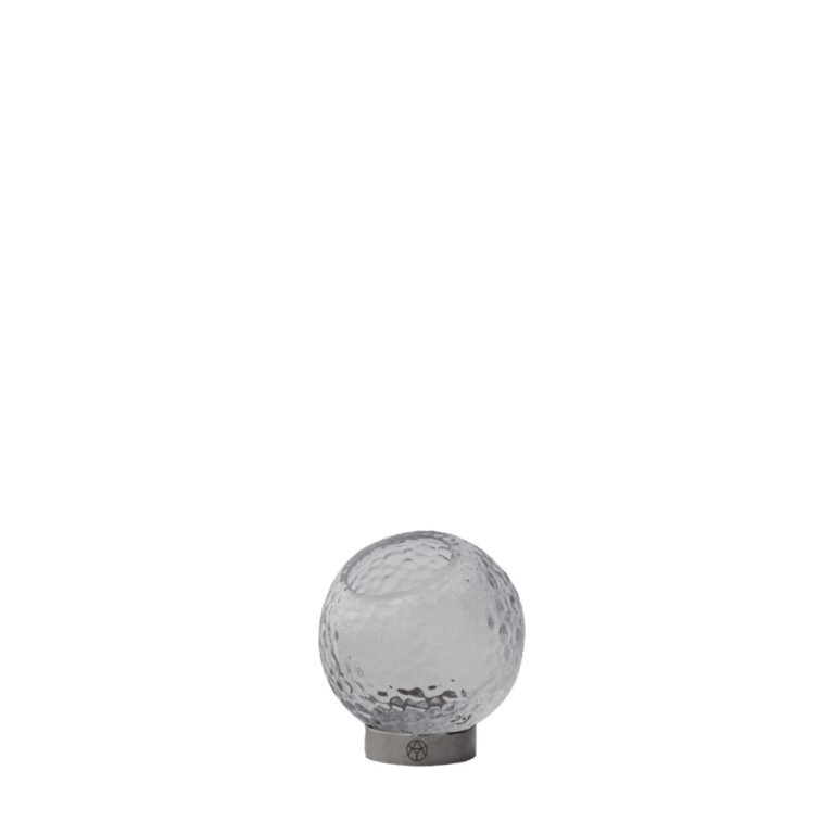 GLOBE BUBBLES Vase Ø10 Klar/Sølv
