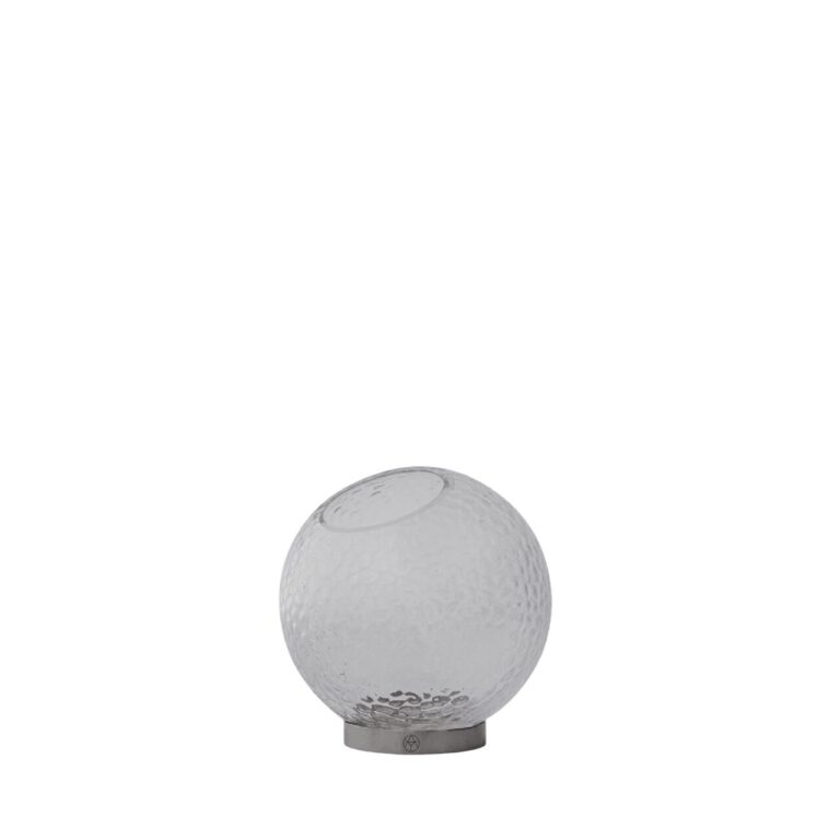 GLOBE BUBBLES Vase Ø17 Klar/Sølv