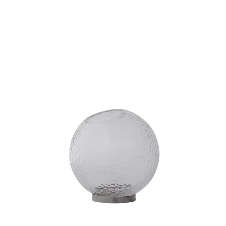 GLOBE BUBBLES Vase Ø21 Klar/Sølv