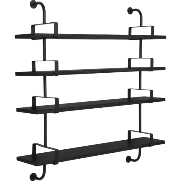 GUBI Démon Hylde L155 cm 4 Hylder Sort Ask