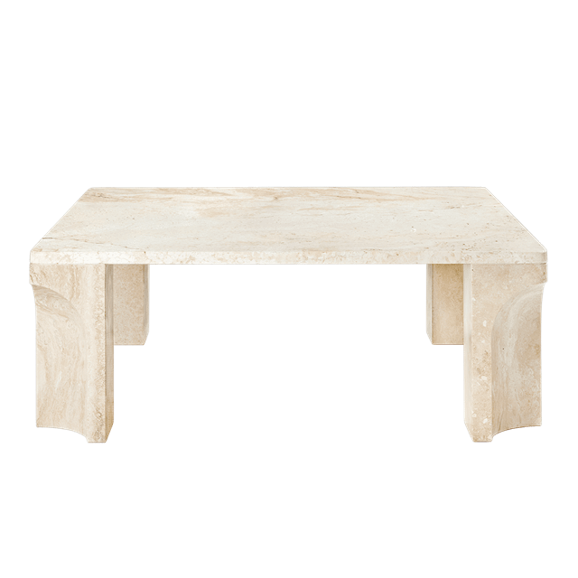 GUBI Doric Sofabord Firkantet 80 x 80 cm Neutral Hvid