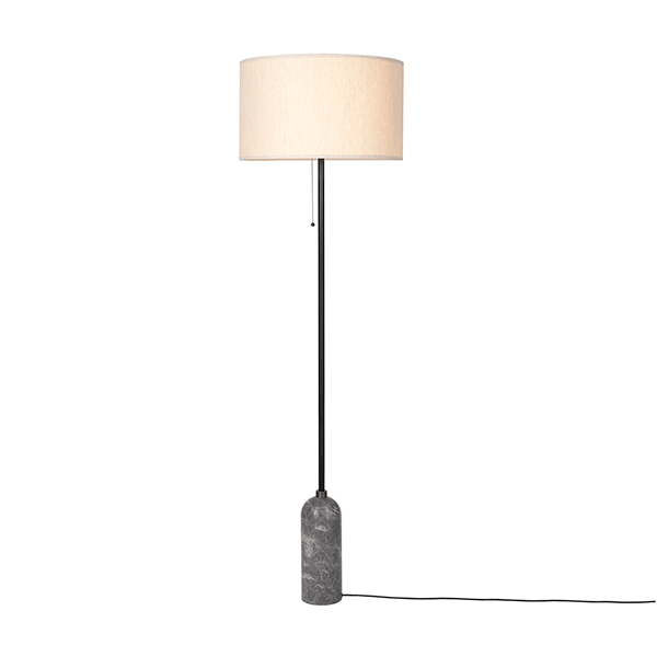 GUBI Gravity Gulvlampe Grå Sort/Canvas