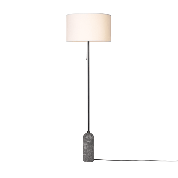GUBI Gravity Gulvlampe Grå Sort/Hvid